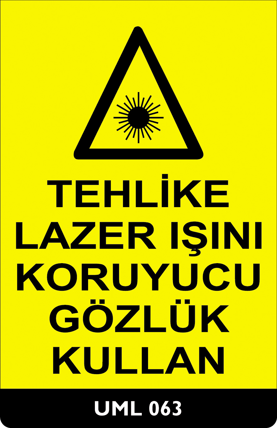 Tehlikeli Lazer Işını Koruyucu Gözlük Kullan